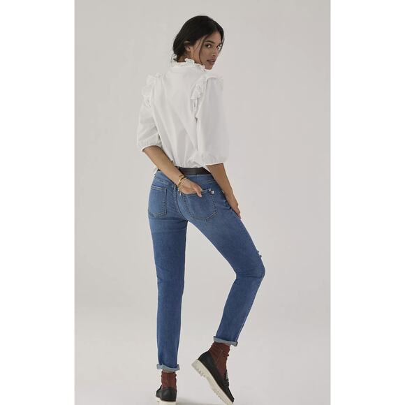 NEW Anthropologie Pilcro The Slim Boyfriend Distressed Jeans - 32 Waist - Picture 2 of 11